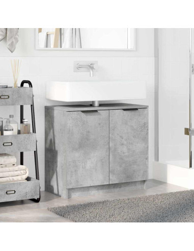 Mobile da Bagno con porta Grigio cemento 64,5 x 33,5 x 59 cm