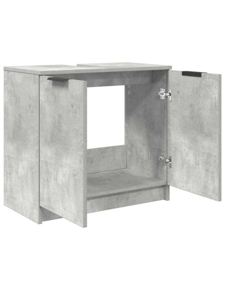 Mobile da Bagno con porta Grigio cemento 64,5 x 33,5 x 59 cm