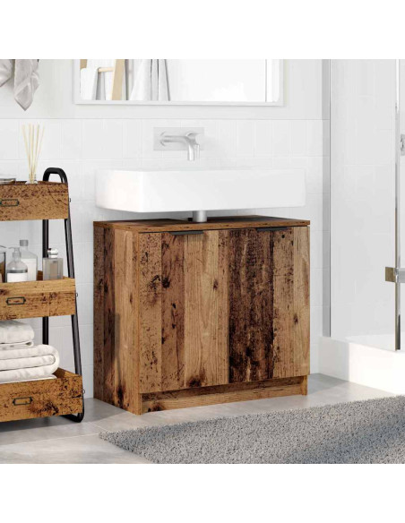 Mobile da Bagno con porta Legno vecchio 64,5 x 33,5 x 59 cm
