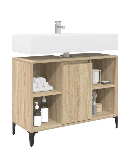 Armadio sottolavello con porta Rovere Sonoma 80 x 33 x 60 cm