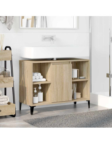Armadio sottolavello con porta Rovere Sonoma 80 x 33 x 60 cm