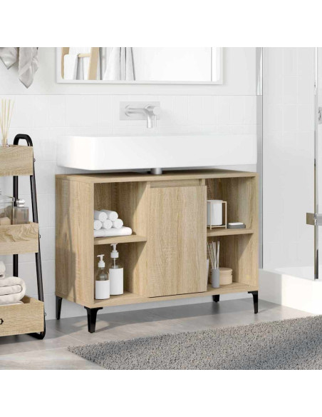 Armadio sottolavello con porta Rovere Sonoma 80 x 33 x 60 cm
