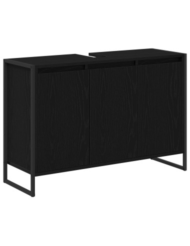 Mobile da Bagno Rovere Nero 90 x 30 x 60 cm Legno multistrato