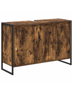 Mobile da Bagno con porta Quercia Fumosa 90 x 30 x 60 cm 2