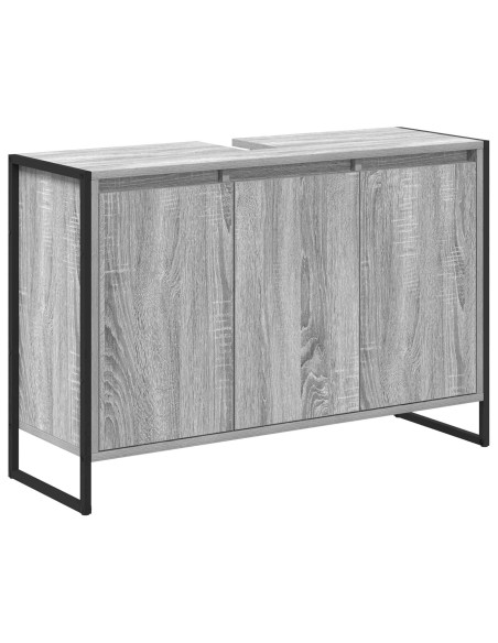 Mobile da Bagno Grigio Sonoma 90 x 30 x 60 cm Legno multistrato