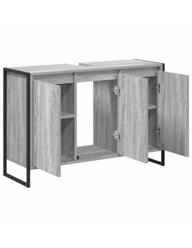 Mobile da Bagno Grigio Sonoma 90 x 30 x 60 cm Legno multistrato