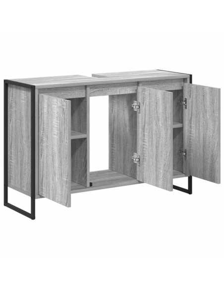Mobile da Bagno Grigio Sonoma 90 x 30 x 60 cm Legno multistrato