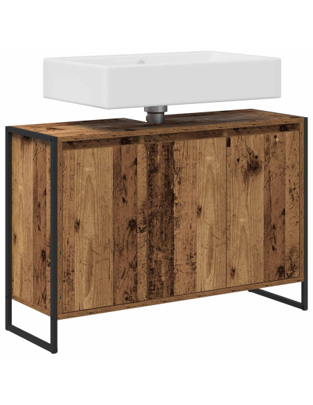 Mobile da Bagno Legno vecchio 90 x 30 x 60 cm Legno multistrato