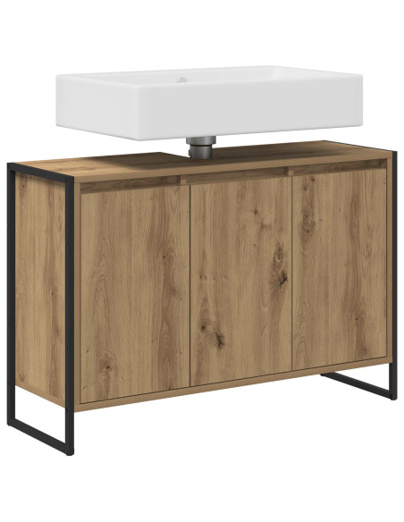 Mobile da Bagno con porta Rovere Artigianale 90 x 30 x 60 cm