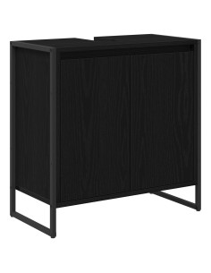 Mobile da Bagno Rovere Nero 60 x 30 x 60 cm Legno multistrato 2