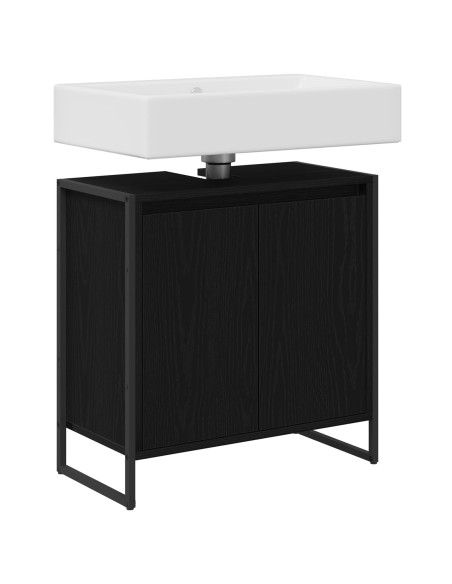Mobile da Bagno Rovere Nero 60 x 30 x 60 cm Legno multistrato