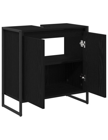 Mobile da Bagno Rovere Nero 60 x 30 x 60 cm Legno multistrato