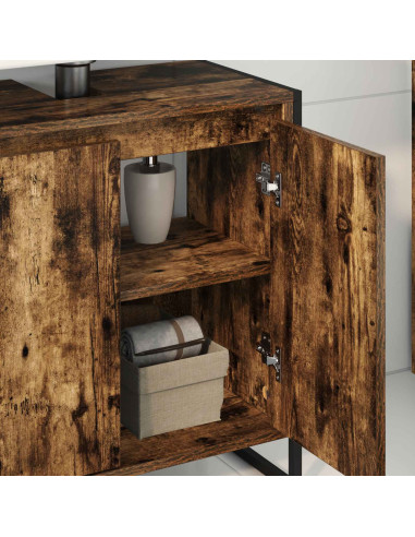 Mobile da Bagno con porta Quercia Fumosa 60 x 30 x 60 cm