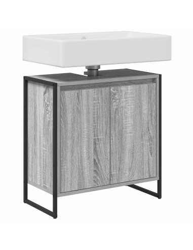 Mobile da Bagno Grigio Sonoma 60 x 30 x 60 cm Legno multistrato