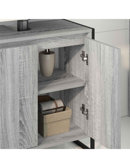 Mobile da Bagno Grigio Sonoma 60 x 30 x 60 cm Legno multistrato