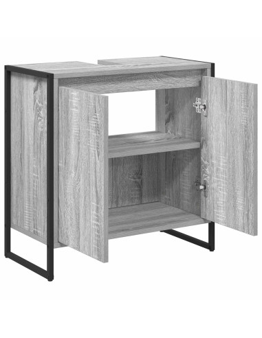 Mobile da Bagno Grigio Sonoma 60 x 30 x 60 cm Legno multistrato