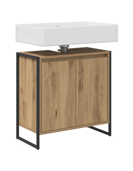 Mobile da Bagno con porta Rovere Artigianale 60 x 30 x 60 cm