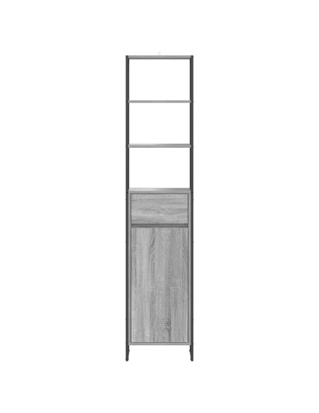 Mobile da Bagno con cassetto Grigio Sonoma 40 x 30 x 180 cm