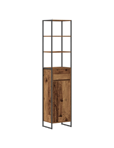 Mobile da Bagno con cassetto Legno vecchio 40 x 30 x 180 cm
