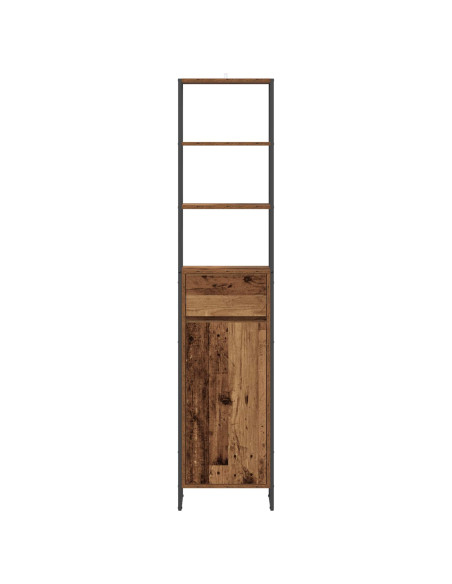 Mobile da Bagno con cassetto Legno vecchio 40 x 30 x 180 cm
