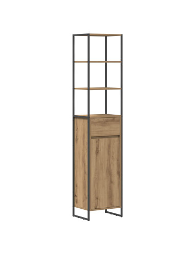 Mobile da Bagno con porta Rovere Artigianale 40 x 30 x 180 cm