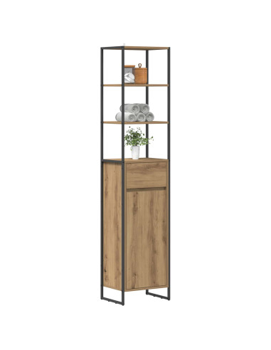 Mobile da Bagno con porta Rovere Artigianale 40 x 30 x 180 cm
