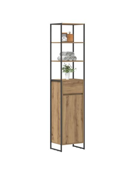 Mobile da Bagno con porta Rovere Artigianale 40 x 30 x 180 cm