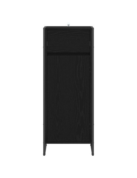 Mobile da Bagno Rovere Nero 40 x 30 x 100 cm Legno multistrato