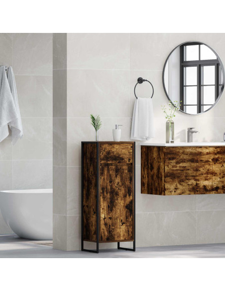 Mobile da Bagno con cassetto Quercia Fumosa 40 x 30 x 100 cm