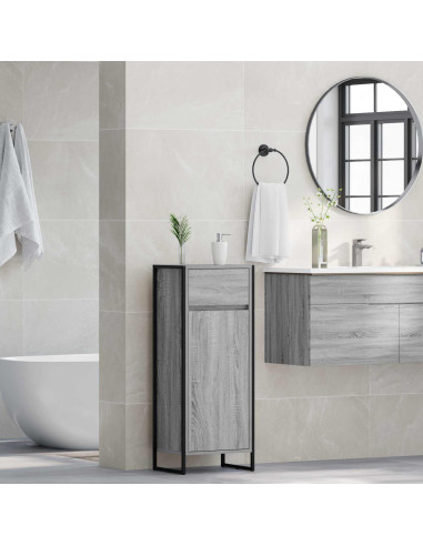 Mobile da Bagno con cassetto Grigio Sonoma 40 x 30 x 100 cm
