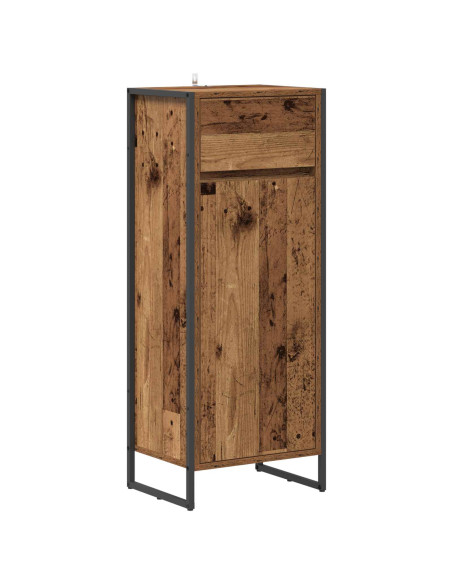 Mobile da Bagno con cassetto Legno vecchio 40 x 30 x 100 cm