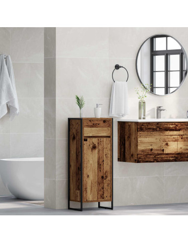 Mobile da Bagno con cassetto Legno vecchio 40 x 30 x 100 cm