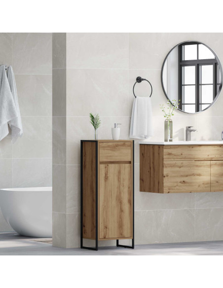 Mobile da Bagno con porta Rovere Artigianale 40 x 30 x 100 cm