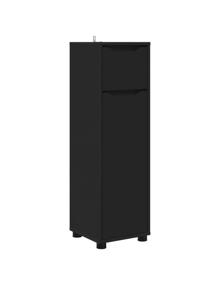 Mobile da Bagno Nero 30,5 x 30 x 101 cm Legno multistrato