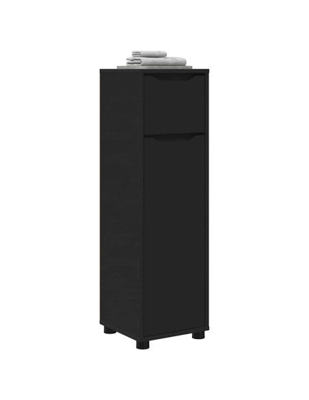 Mobile da Bagno Nero 30,5 x 30 x 101 cm Legno multistrato