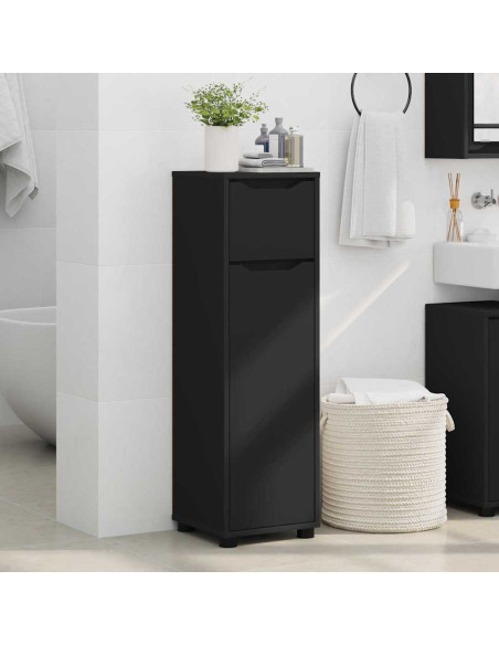 Mobile da Bagno Nero 30,5 x 30 x 101 cm Legno multistrato