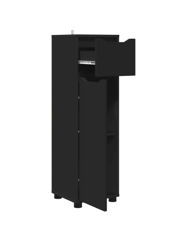 Mobile da Bagno Nero 30,5 x 30 x 101 cm Legno multistrato