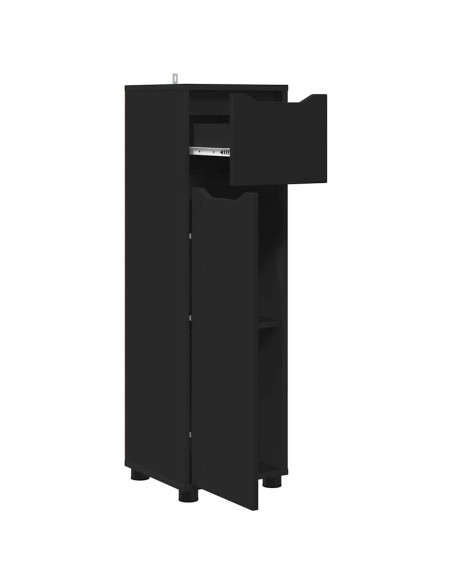 Mobile da Bagno Nero 30,5 x 30 x 101 cm Legno multistrato