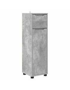 Mobile da Bagno con cassetto Grigio cemento 30,5 x 30 x 101 cm 2
