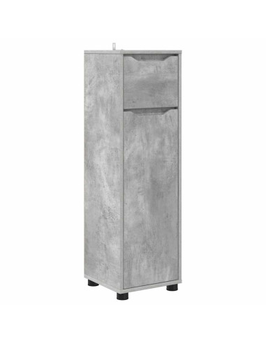 Mobile da Bagno con cassetto Grigio cemento 30,5 x 30 x 101 cm