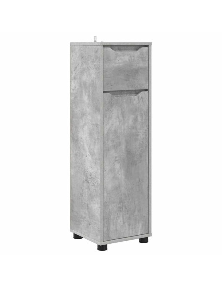 Mobile da Bagno con cassetto Grigio cemento 30,5 x 30 x 101 cm