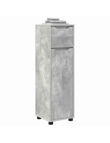 Mobile da Bagno con cassetto Grigio cemento 30,5 x 30 x 101 cm
