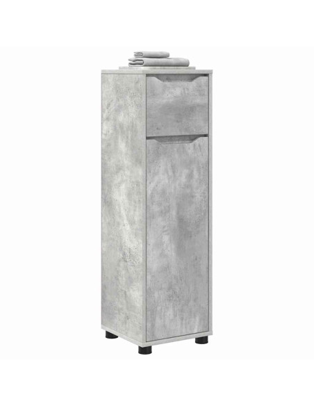 Mobile da Bagno con cassetto Grigio cemento 30,5 x 30 x 101 cm