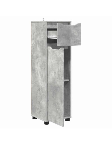 Mobile da Bagno con cassetto Grigio cemento 30,5 x 30 x 101 cm