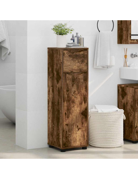 Mobile da Bagno con cassetto Rovere fumé 30,5 x 30 x 101 cm