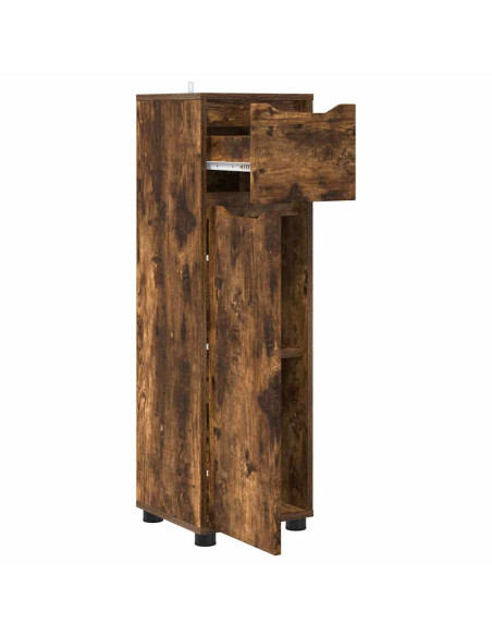 Mobile da Bagno con cassetto Rovere fumé 30,5 x 30 x 101 cm