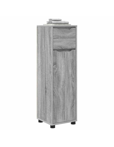 Mobile da Bagno con cassetto Grigio Sonoma 30,5 x 30 x 101 cm