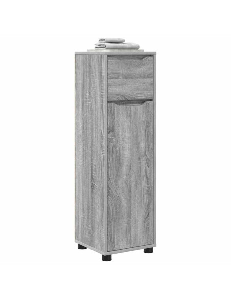 Mobile da Bagno con cassetto Grigio Sonoma 30,5 x 30 x 101 cm