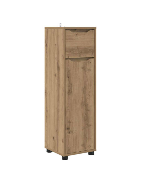 Mobile da Bagno con porta Rovere artigianale 30,5 x 30 x 101 cm