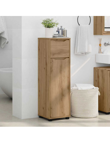 Mobile da Bagno con porta Rovere artigianale 30,5 x 30 x 101 cm